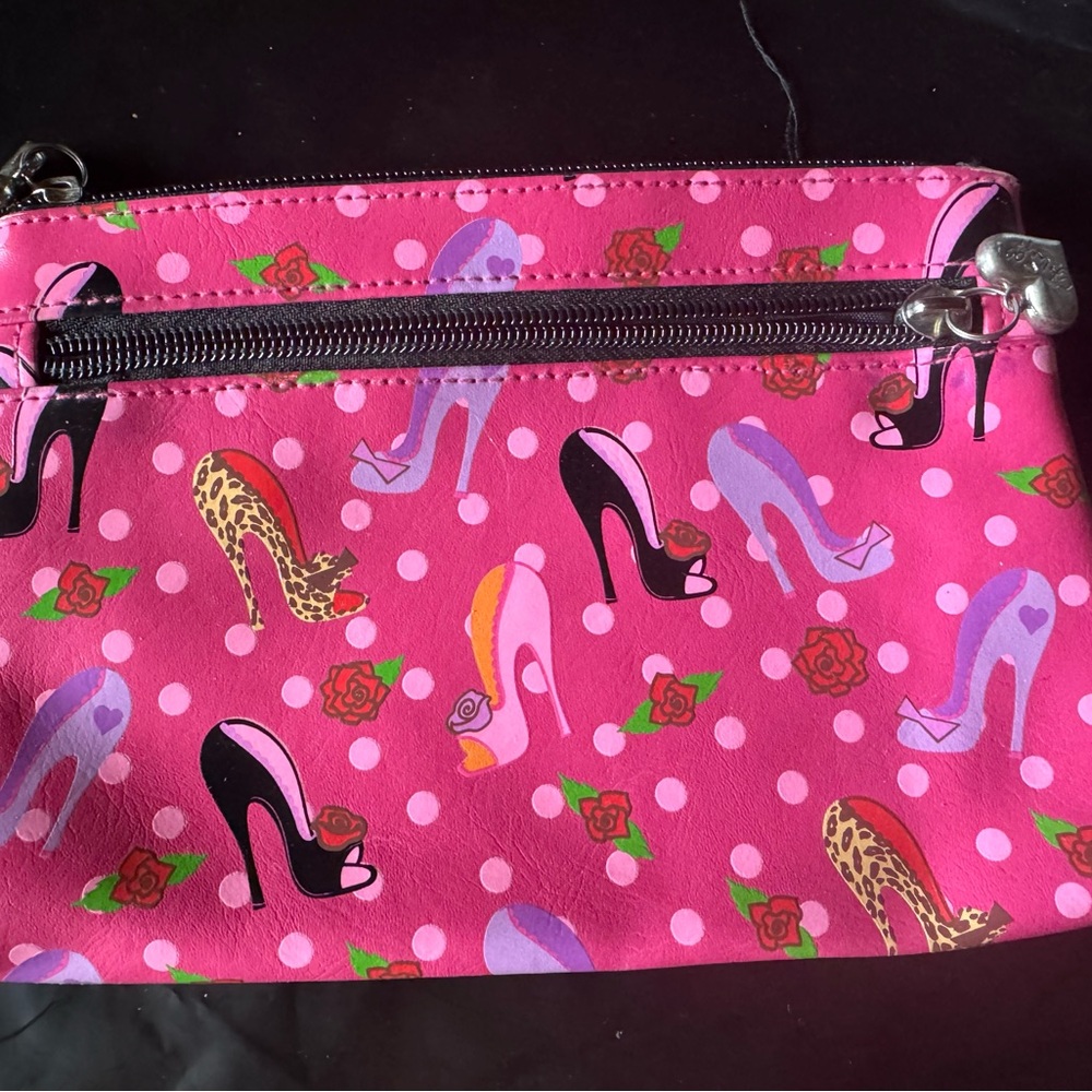 Fluff Pink Clutch with High Heel Print